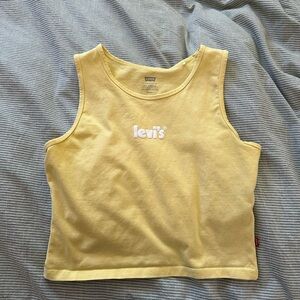 Levi’s yellow tank crop top size small